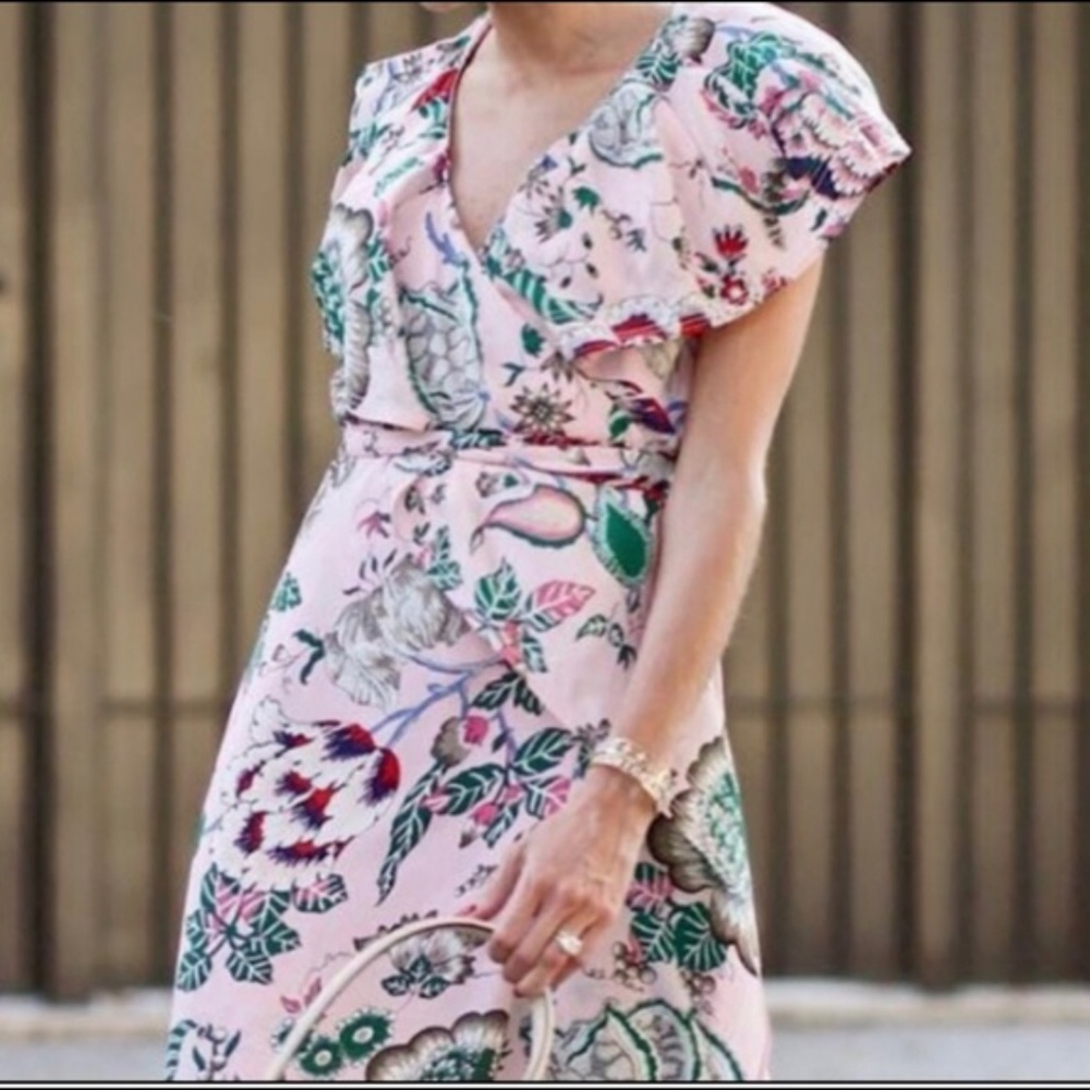 Tory Burch Adelia Floral Wrap Dress XS - Picture 5 of 16
